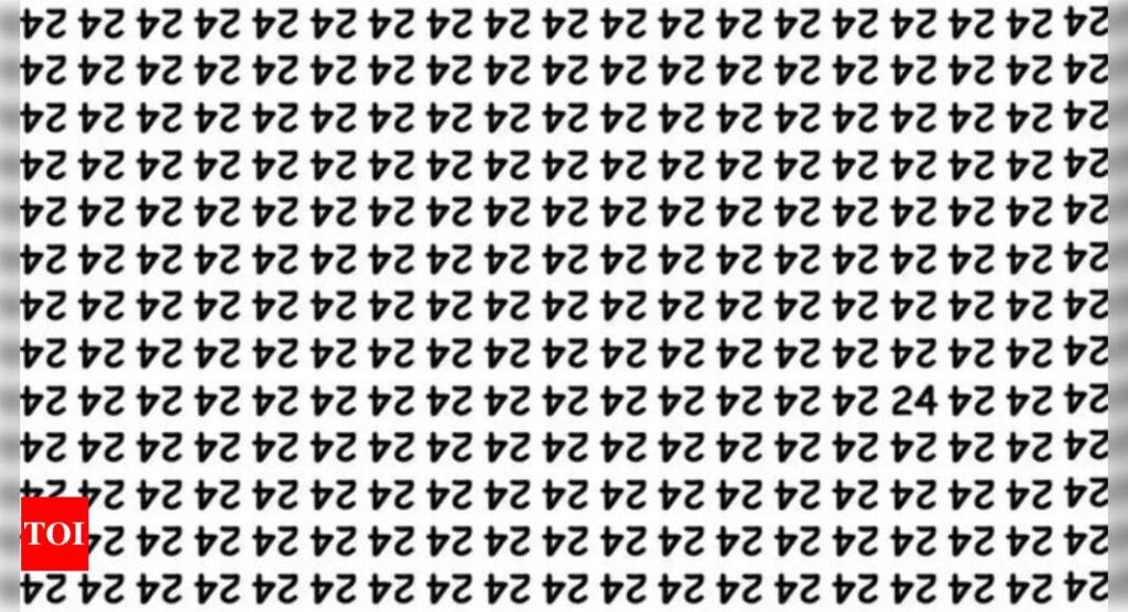 Optical illusion upside down: Only those with the sharpest eyes can spot '24' |