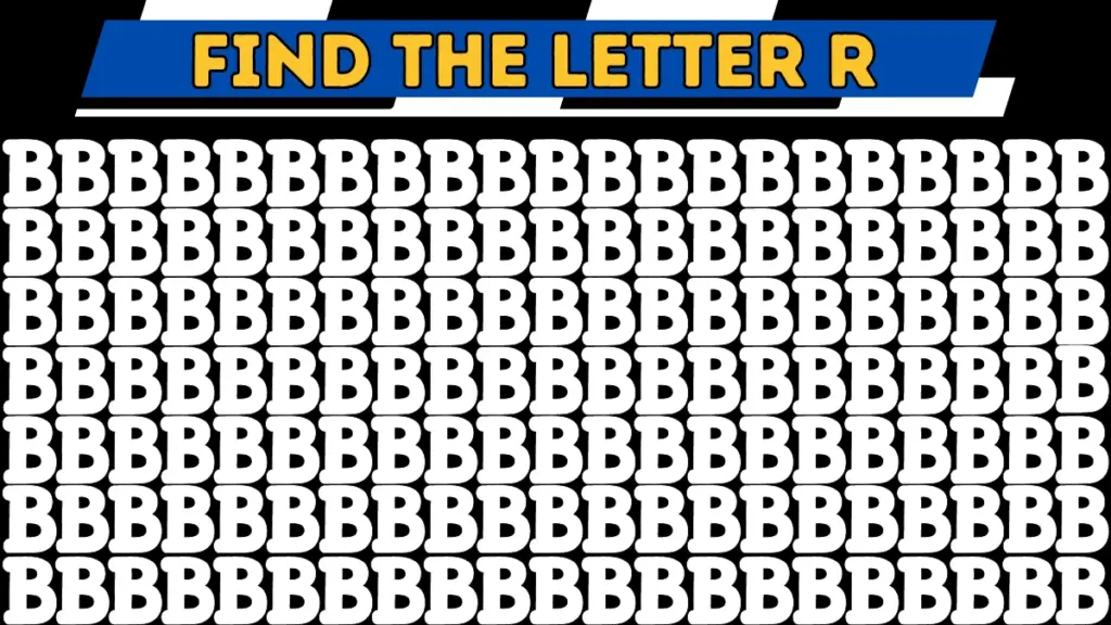 Brain Teaser Eye Test: How fast are you? Find the hidden R among the