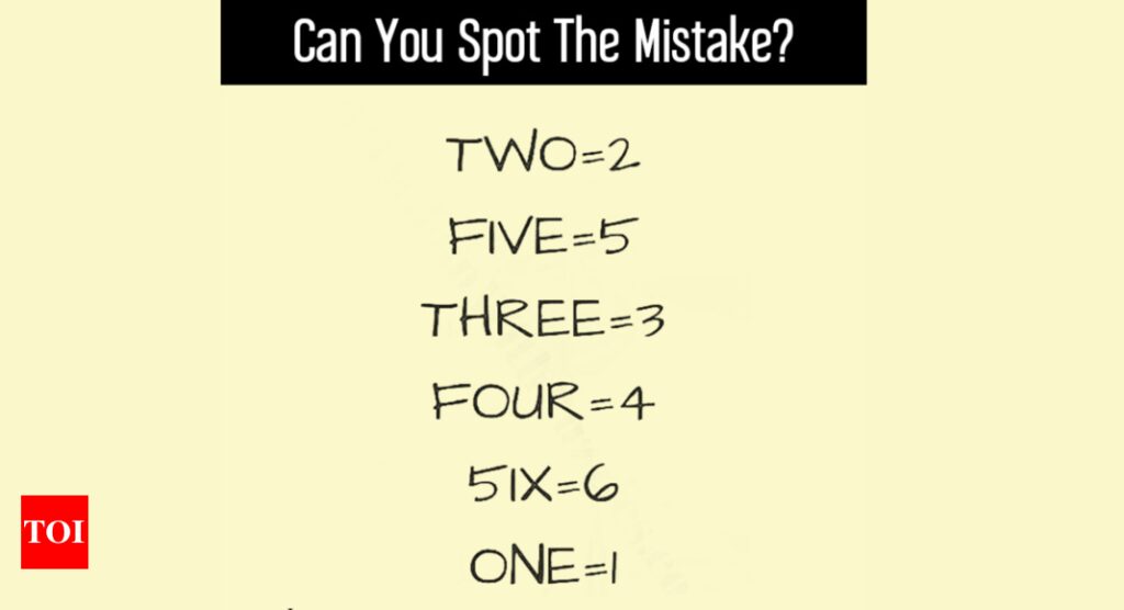 Brain Teaser: Find out the mistake in this image in under 5 seconds |