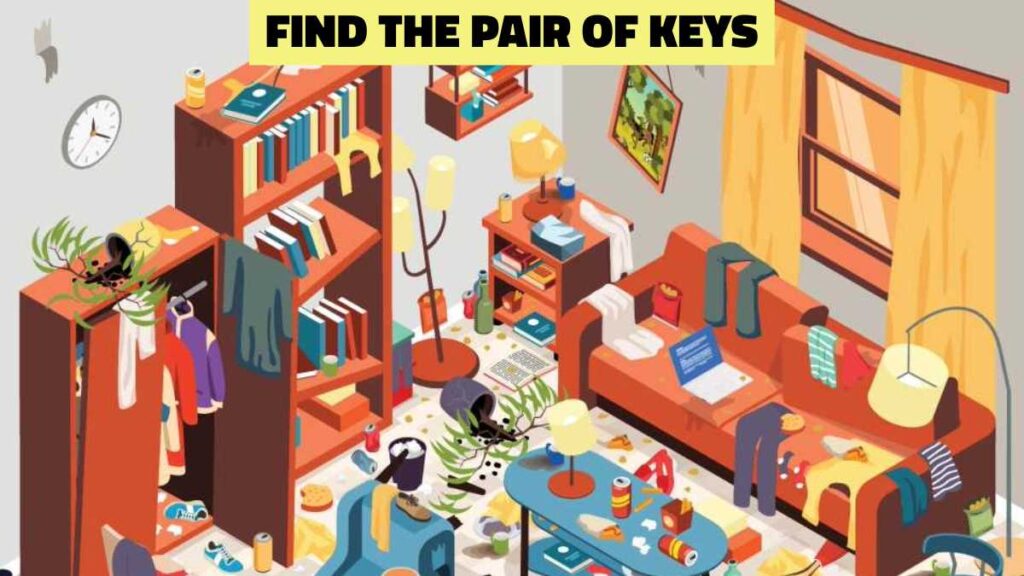 Brain Teaser IQ Test - Can you find the pair of keys in the room in 10 seconds?