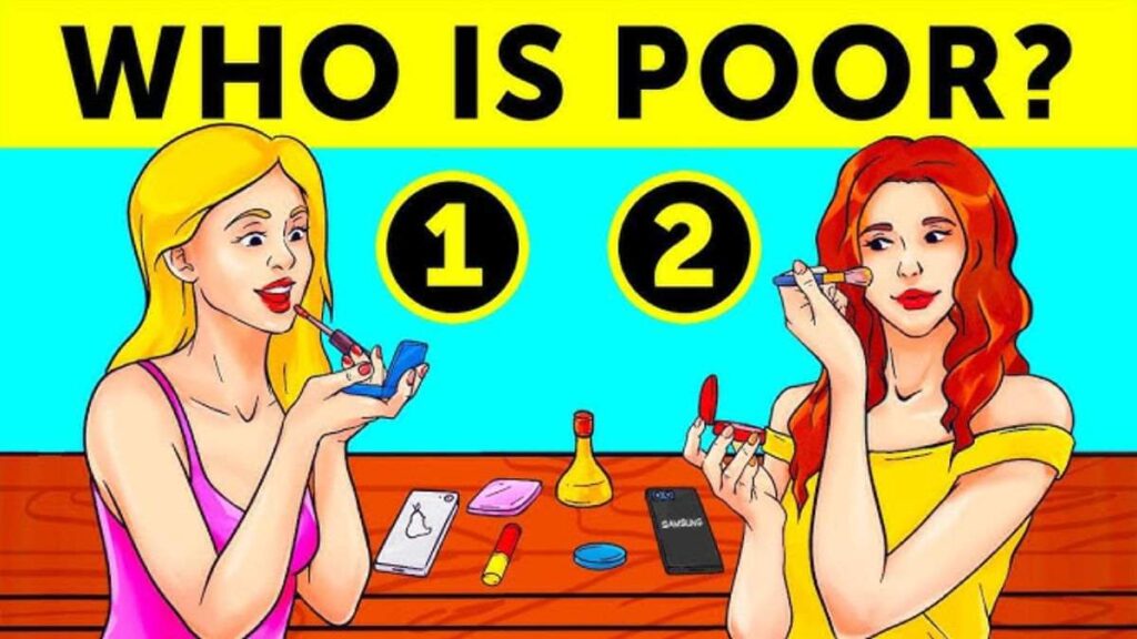 Brain Teaser IQ Test: Test Your Observation Skills! Can You Tell Who Is Poor In 5 Seconds?