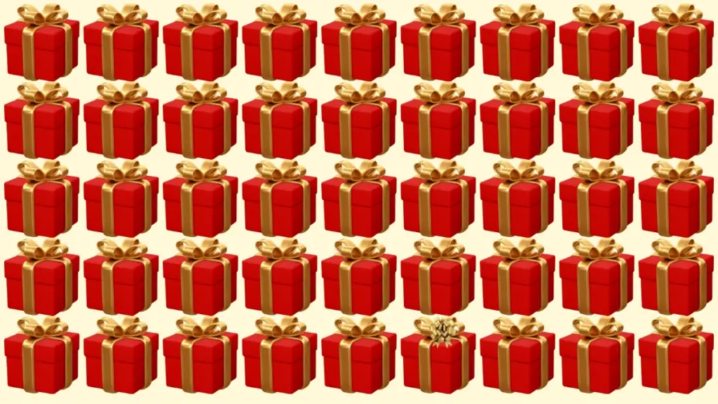 Brain Teaser Odd One Out Puzzle: Can you Find the Odd Gift Box in 10 Secs