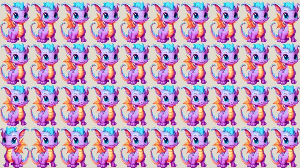 Brain Teaser Odd one Out Puzzle: Can you Find the odd Dragon in 8 Secs