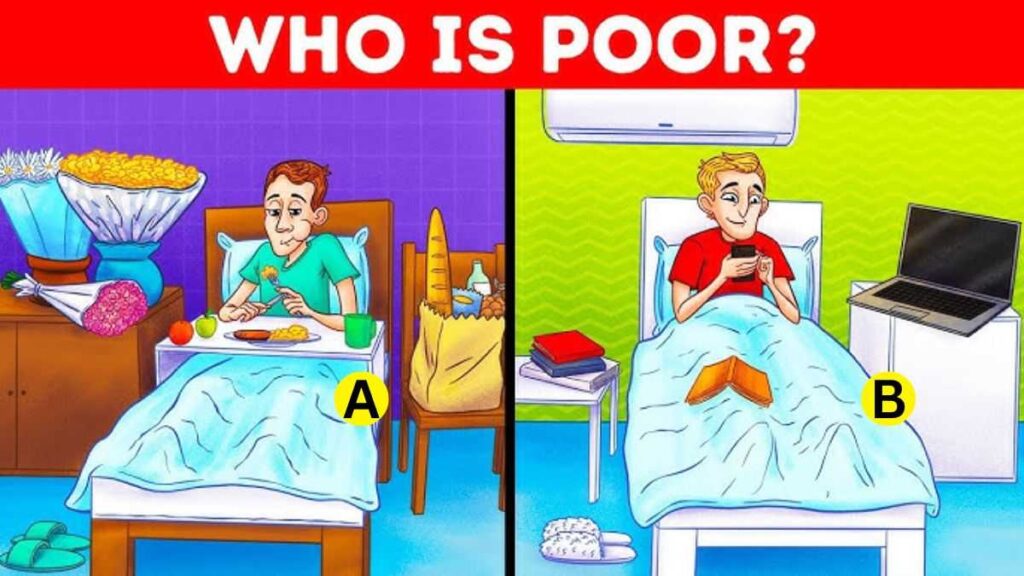 Brain Teaser: Who Is Poor? Only 1% Extremely Observant Pass This IQ Test In 5 Seconds!