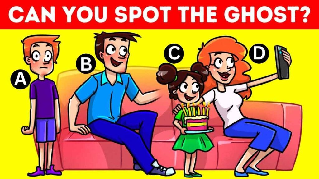 Brain Teaser: Who Is The Ghost? Only 1% With Sharpest Vision Pass This IQ Test In 5 Seconds!