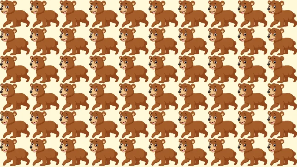 Find and Seek Puzzle: Find the Odd Bear in 7 Secs