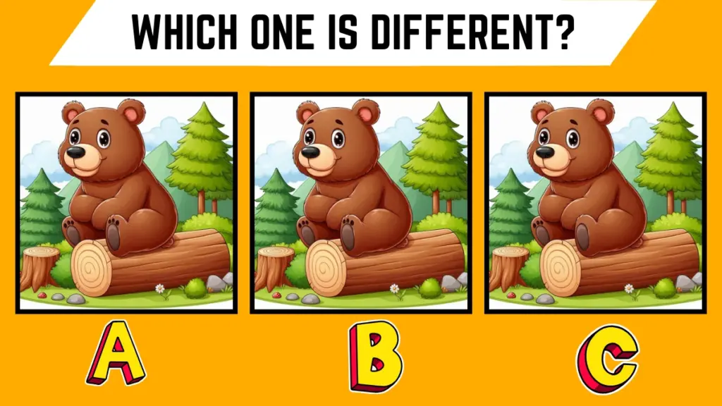 Observation Brain Challenge: Only People with 4K Vision Can Spot the Different Bear in 8 Secs