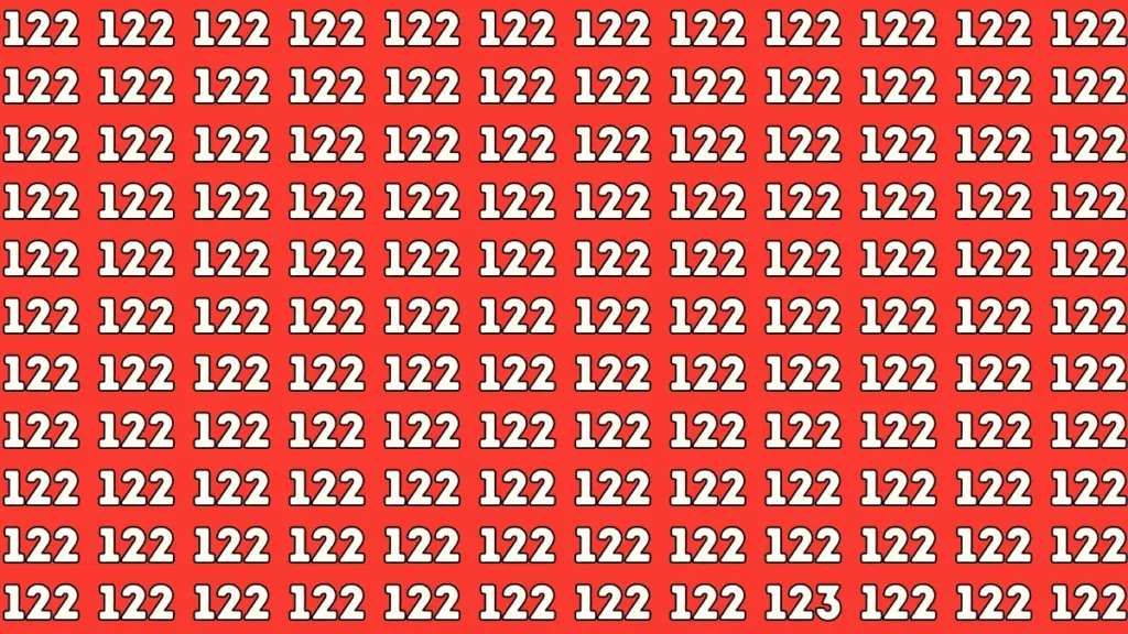 Observation Brain Test: If you have Eagle Eyes Find the Number 123 in 7 Secs