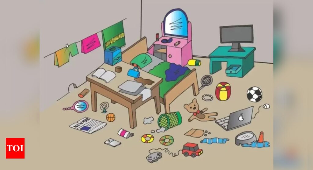 Only a clever person can spot the spider in this messy room in under 7 seconds