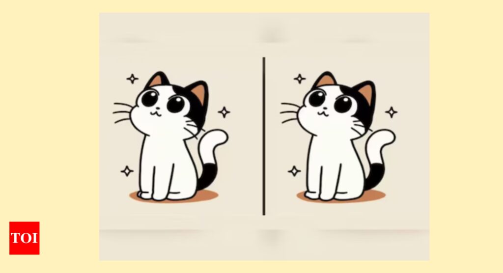 Optical Illusion: Can you spot 3 easy differences in these cat pictures? |