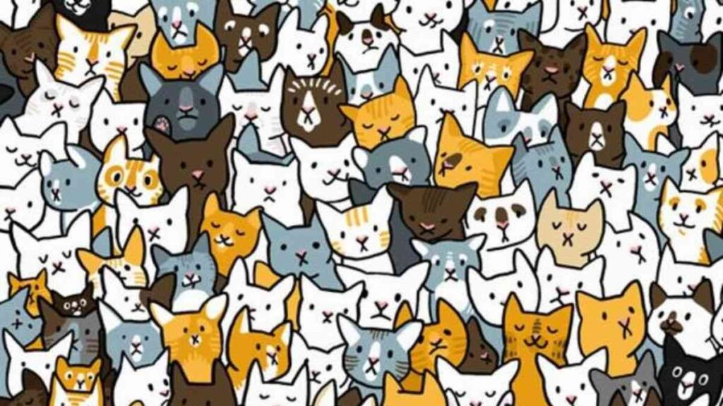 Optical Illusion IQ Test: Only 1% Can Spot The Bunny Hidden Among Cats In 5 Seconds!