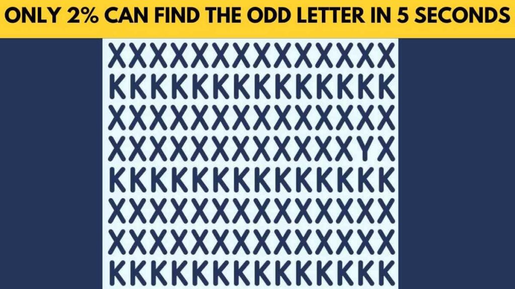 Optical Illusion IQ Test: Only 2% With Hawk Eyes Can Find the Odd Letter in 5 Seconds!