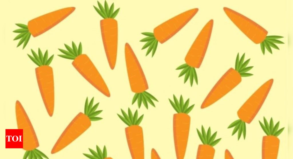 Optical Illusion: Only a smart person can spot the odd carrot in this picture