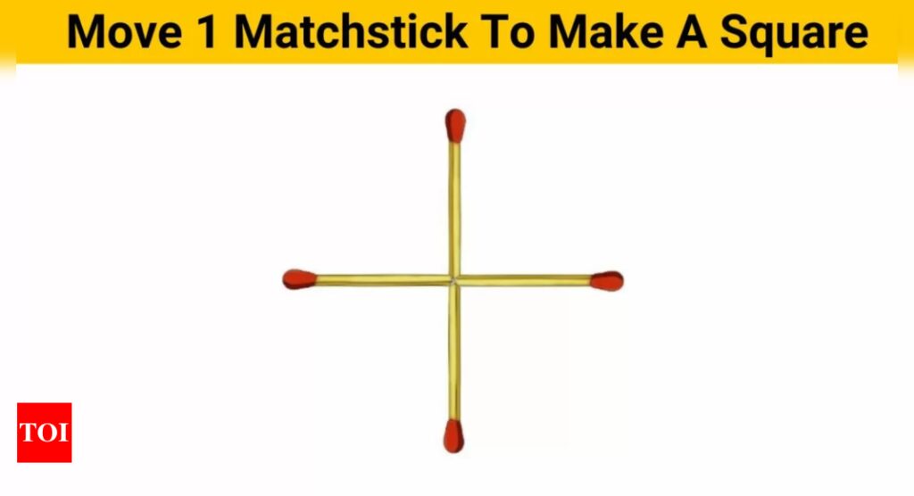 Optical Illusion: Only the smartest in the room can make a square by moving only 1 matchstick