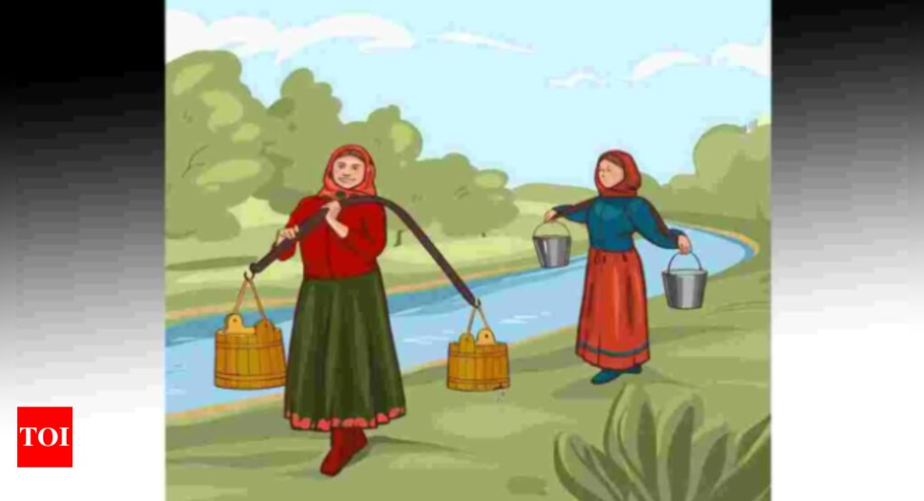 Optical illusion: Can you say which one of these two women is carrying more water?