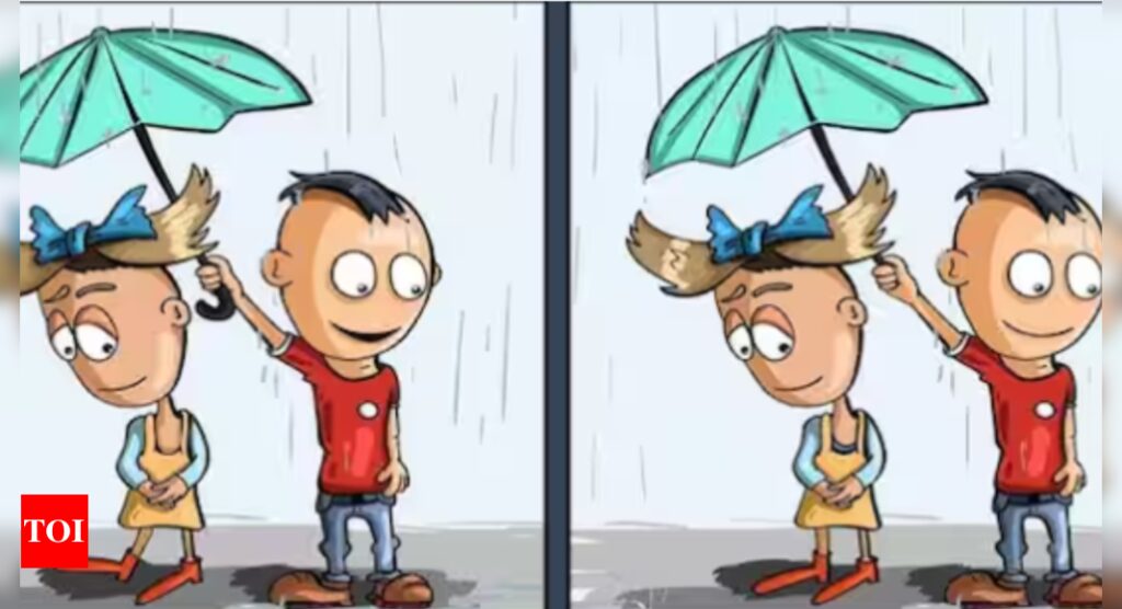 Optical illusion: Test your visual acuity and spot the 5 differences in this rainy-day image