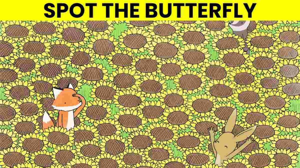 Picture Puzzle IQ Test: Only 2% Highly Attentive Can Spot The Butterfly In 5 Seconds!