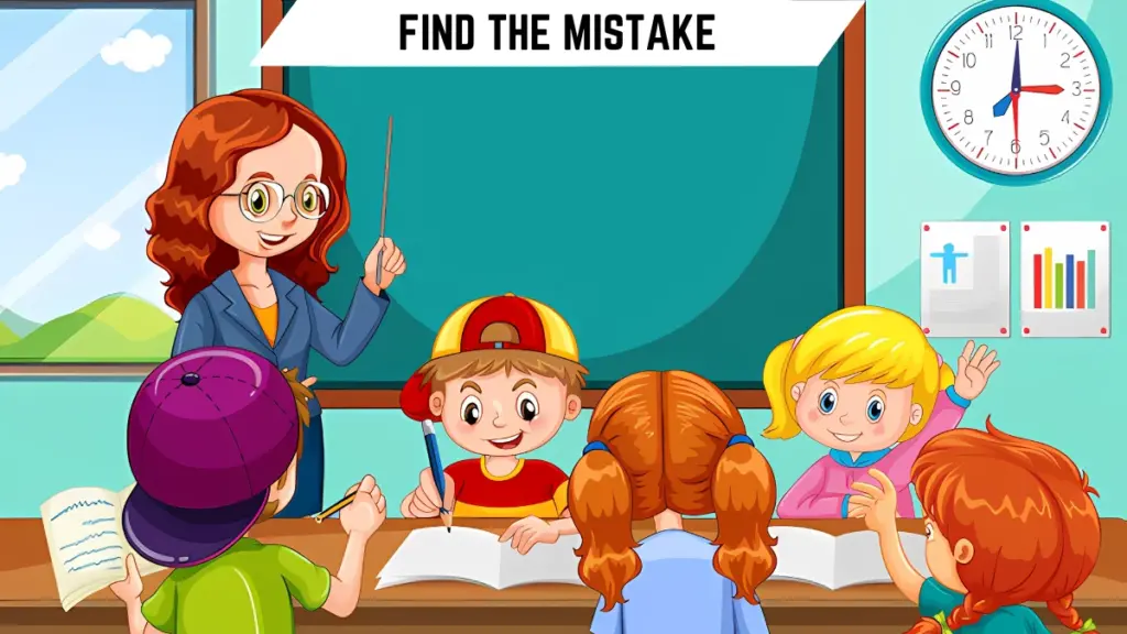 Spot the Mistake Picture Puzzle: Only Genius Can Spot the Mistake in this Classroom Image in 7 Secs