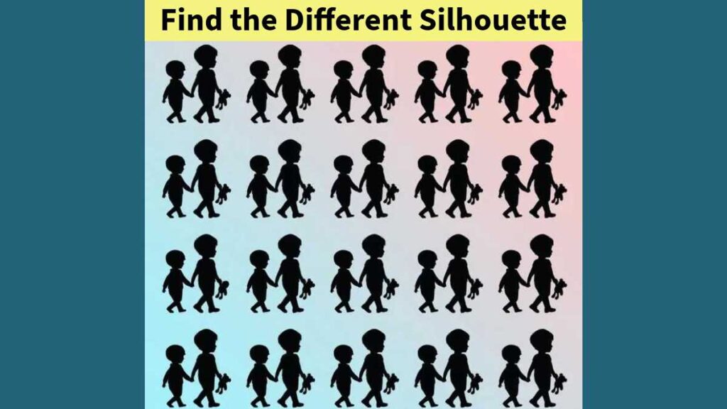 Visual Acuity Test - Find the different silhouette in 5 seconds!