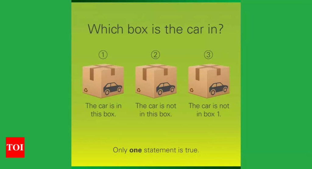 Brain Teaser: You are among the elite 1 percent if you can identify the box that contains the car |