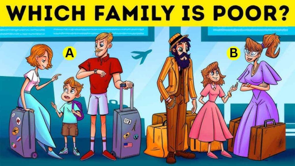 Brain Teaser: Spot Which Family Is Poor? Only 5 Seconds To Crack This IQ Test!