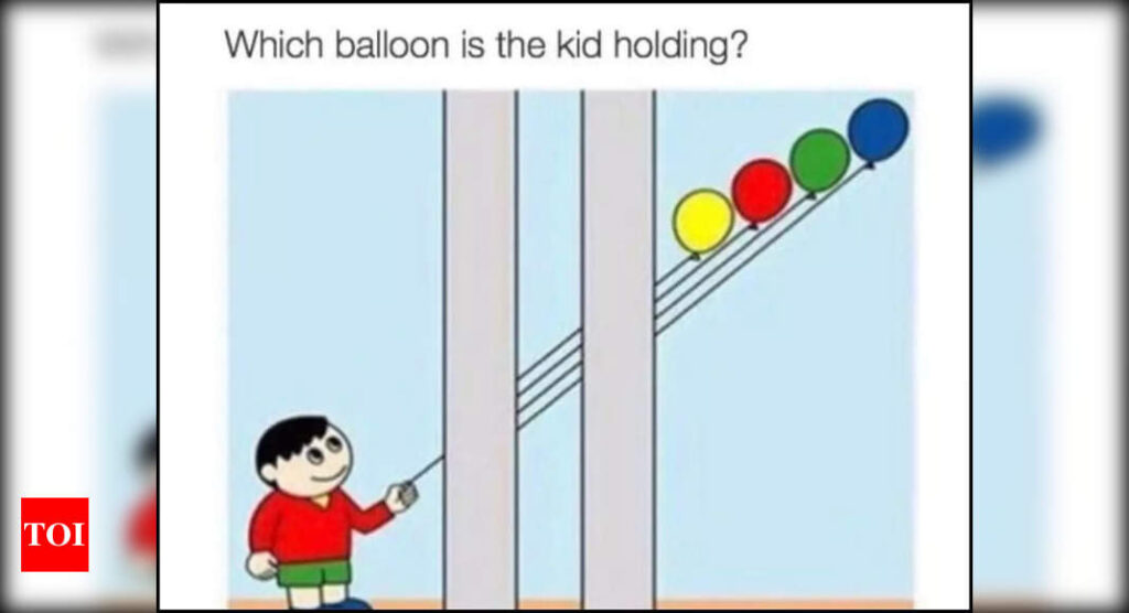 Optical illusions: Which balloon is the kid holding? Only a true genius can solve this optical illusion |